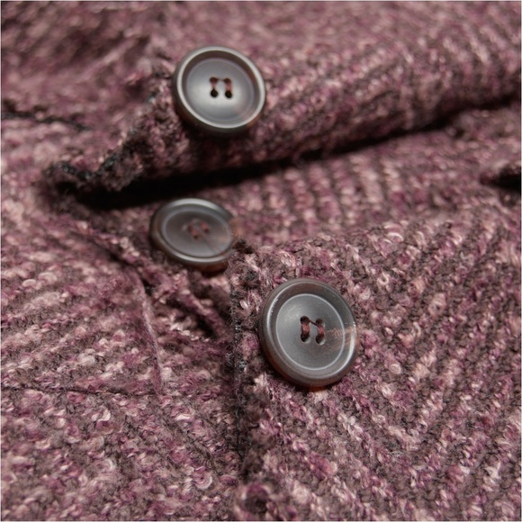 RINASCEMENTO Boho-Chic Frayed Seams Tweed Coat - Picture 6 of 7